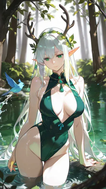 a tall female form forest… - 森の精霊