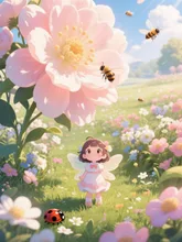 春の妖精の花巡り (5枚)