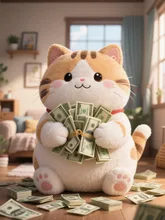 ねこにお札