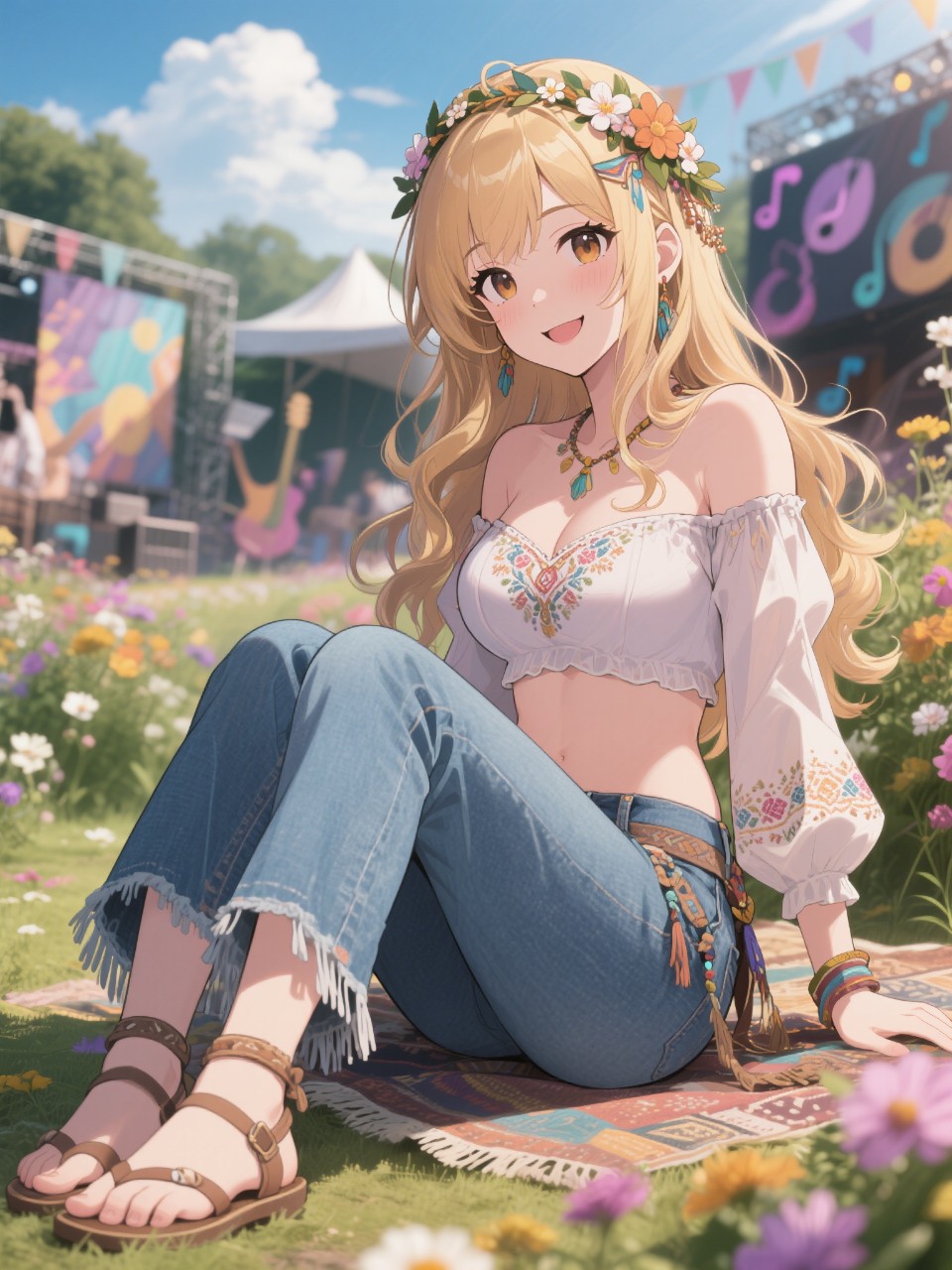 フェスで見つけた可愛いヒッピー🍀