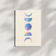 Two Faces of the Moon — A Dialogue in Color and Shadow — artodyssey2025さんのAIイラスト
