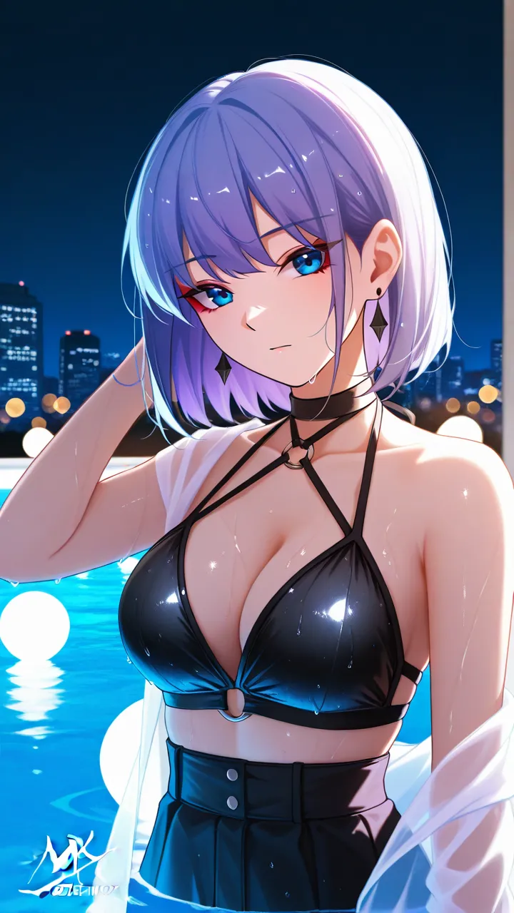 P　泡沫のネオンブルー