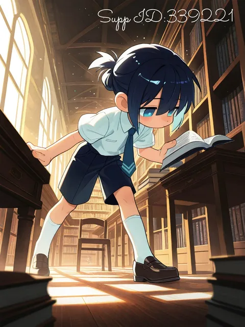 魔法学校の本の虫くん。