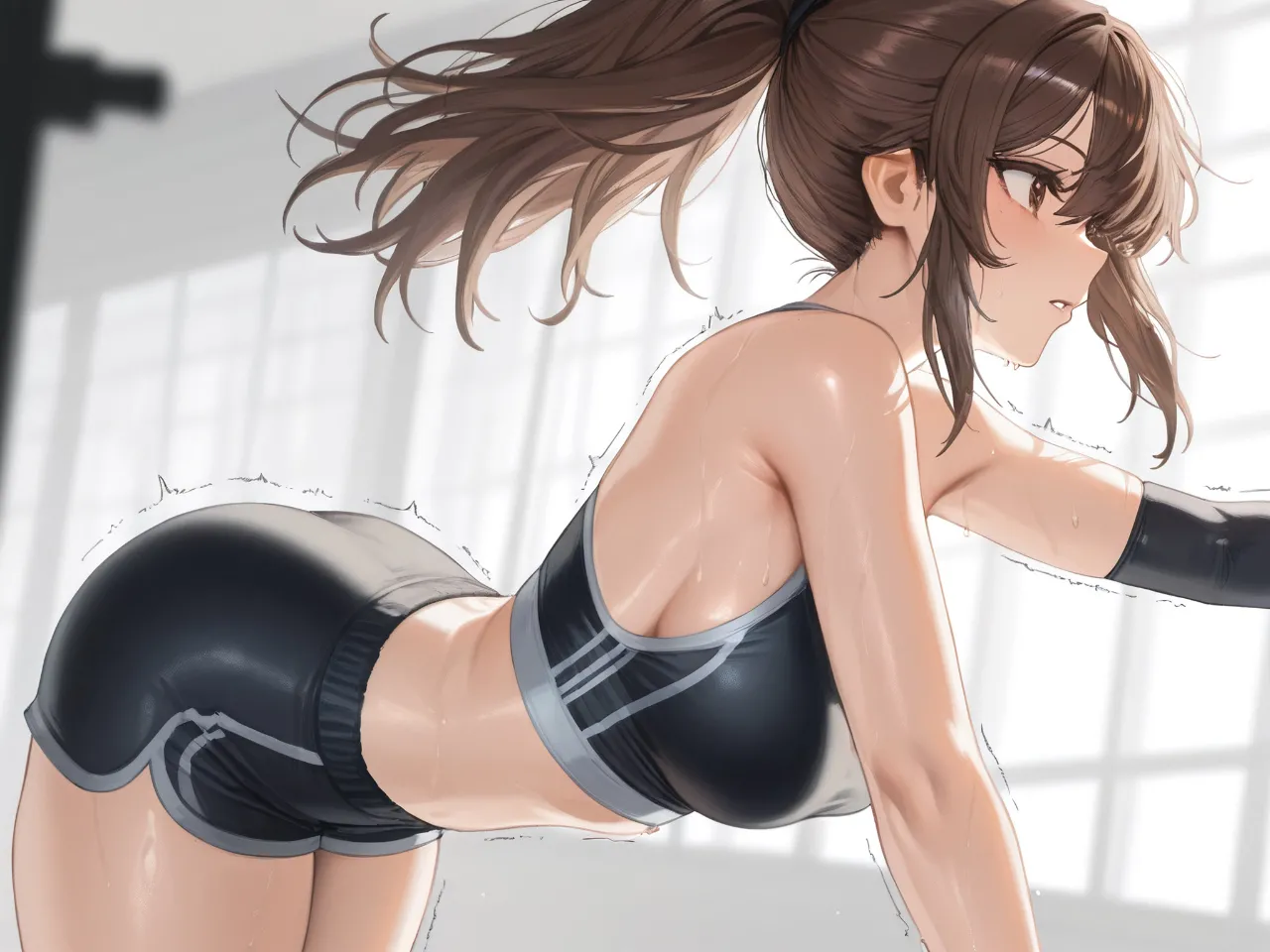 片手腕立ては全身にくるわ — マメさんのAIイラスト