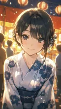 篝火と浴衣美人·夏の夜の篝火 の投稿作品