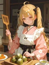和菓子を作ったら和スイーツになった黄色 — フジなすさんのAIイラスト