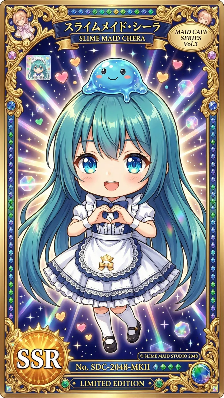 トレカ風SSR, イラスト, アニメ風