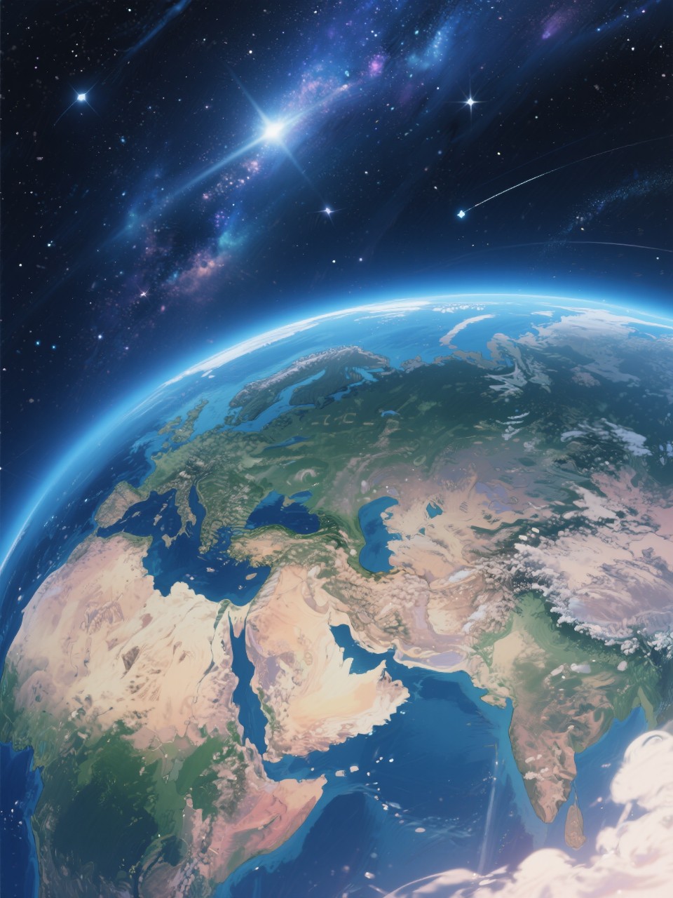 宇宙から見た地球。