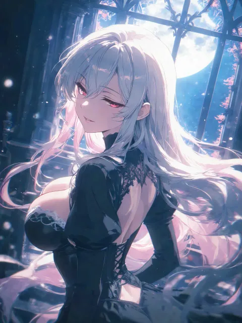 dark fantasy anime style - ビスチェ