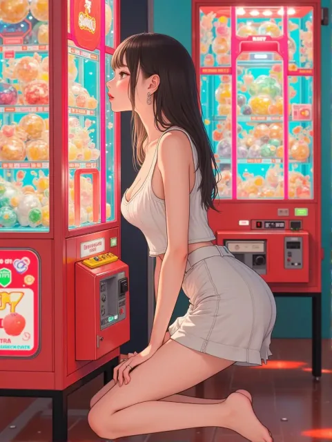 ガチャガチャに夢中