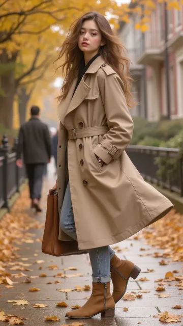 Girl in a trench coat - トレンチコート
