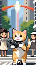 渋谷のスクランブル交差点の子猫