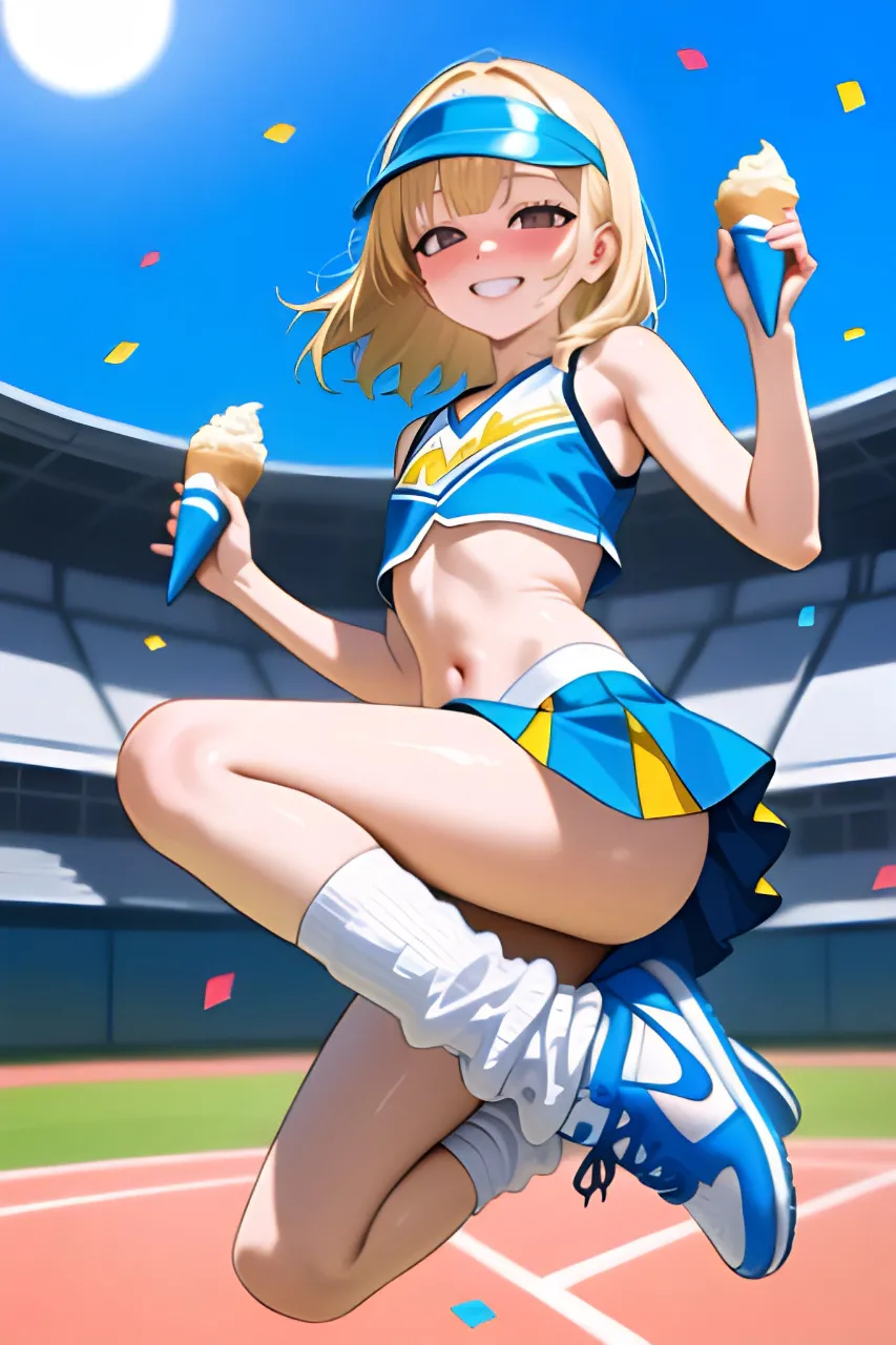 ソフトクリームとジャンピング・チアガール！…金