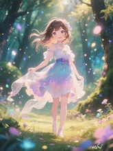 「幻想のカラフルガール」 — ファンタジー美少女のAIイラスト|SUPPART
