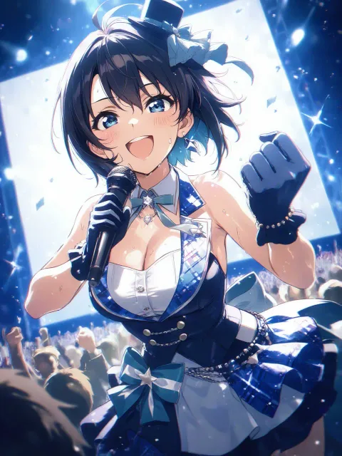 大人の色気が溢れる美女、煌びやかなアイドル衣装 - 真夏のアイドル