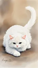 真っ白な子猫