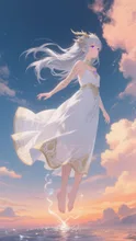 空中浮遊,異世界のドラゴンの末裔の女の子