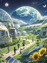 未来を育む月面の里 Lunar Village of Tomorrow