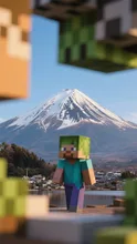 富士山マイクラ — とのおかやすのりさんのAIイラスト