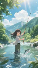 鮎釣りの清流·初夏チャレンジ の投稿作品