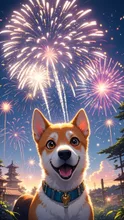 花火大会で、はいポーズ