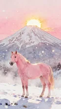 初日の出🌅🐴 — ももきゅ。さんのAIイラスト