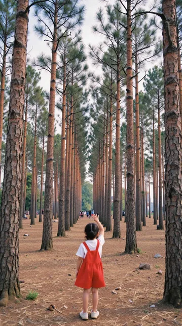 Landscape Short Tree Top Touch Child Forest