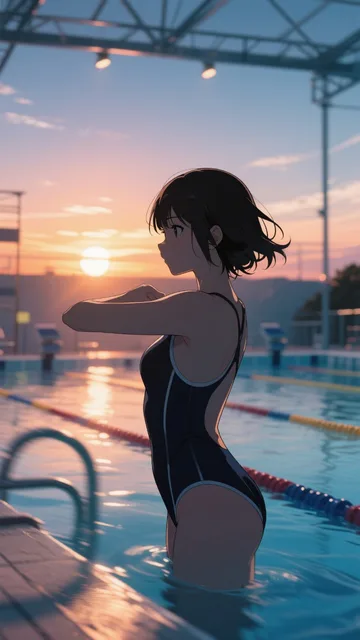 夕方のシルエット