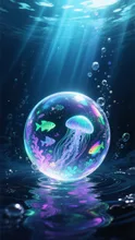 深海に沈むひかりの記憶 — NiaさんのAIイラスト