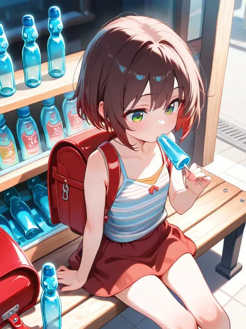 寄り道じゃ無いよ。ねっちゅうしょうたいさくってせんせーが言ってたもん‼️