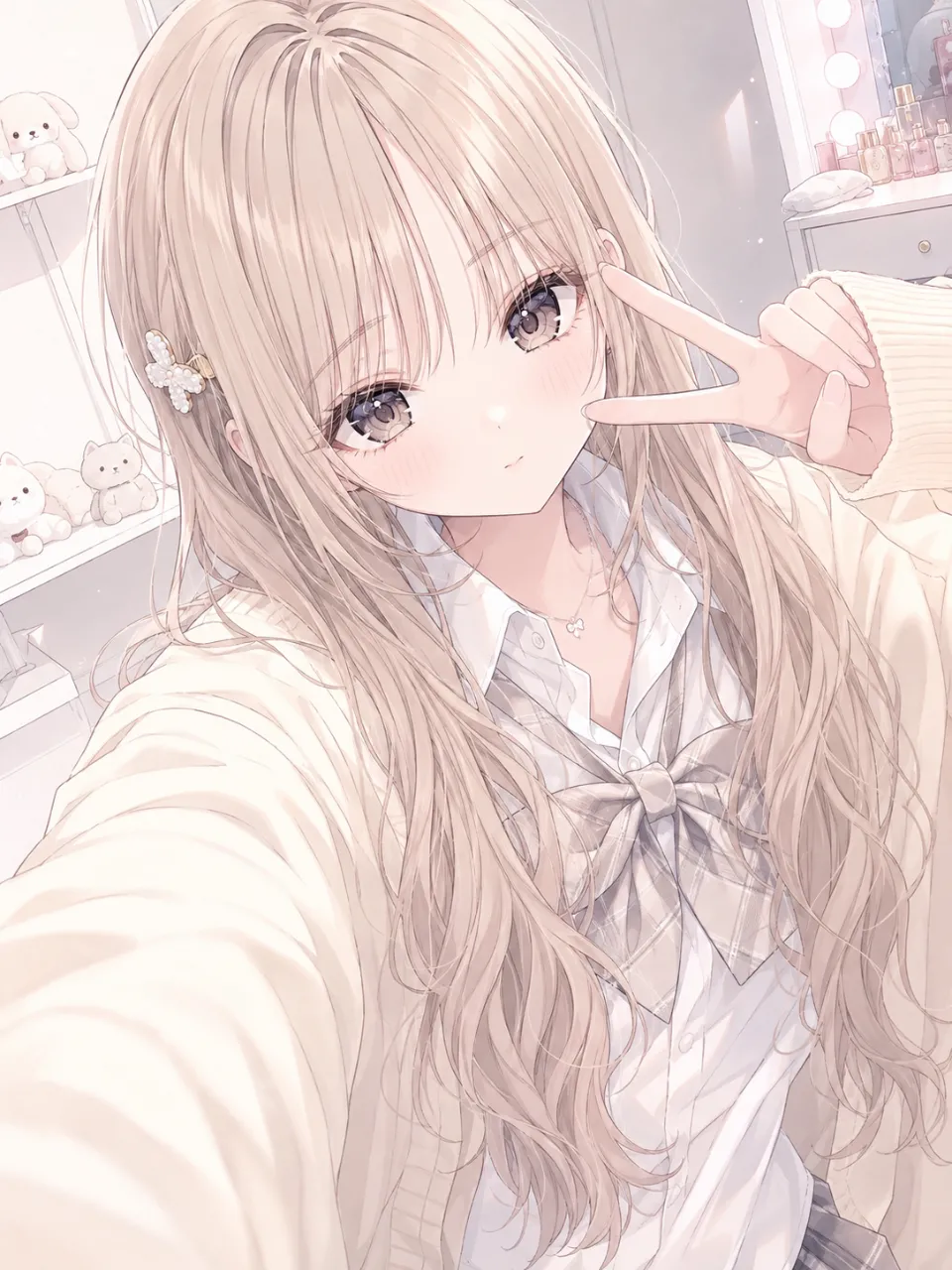 自撮り — サラさんのAIイラスト