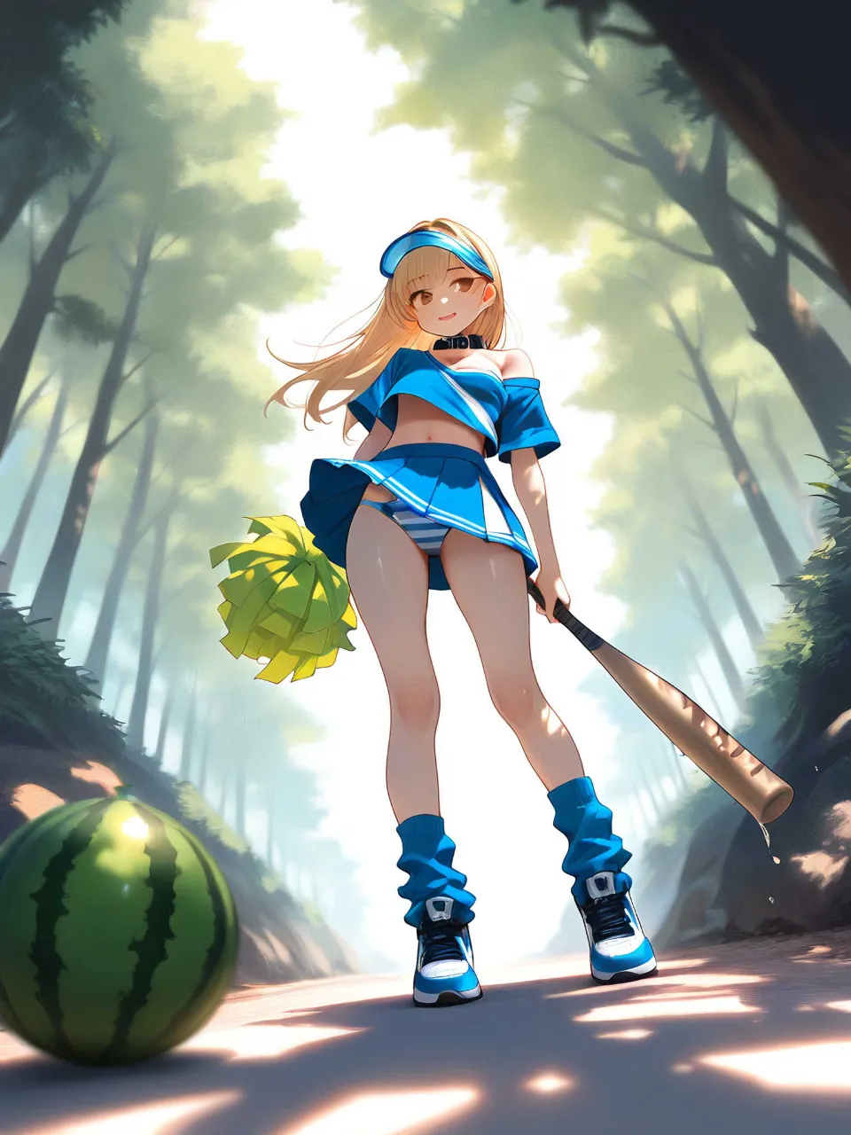 今日を頑張る人も、今日は頑張らない人も、みんなを応援したい、スイカとバットとチアガール!…金