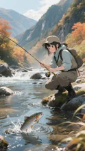 秋の渓流釣り🎣