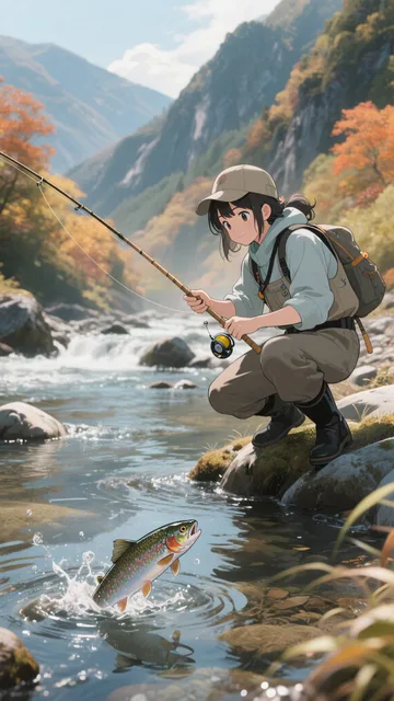 秋の渓流釣り🎣
