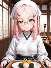 沙苗「白玉団子各種です」