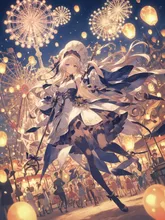 夜の遊園地🎡
