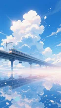 水面に映るのは空の駅