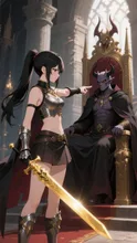 魔王と対峙する勇者
