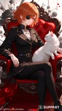 A brief respite with her beloved cat