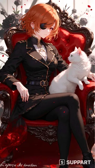 A brief respite with her beloved cat