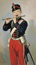 笛を吹く少年（喜）