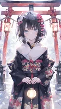 初詣の女の子