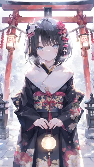 初詣の女の子
