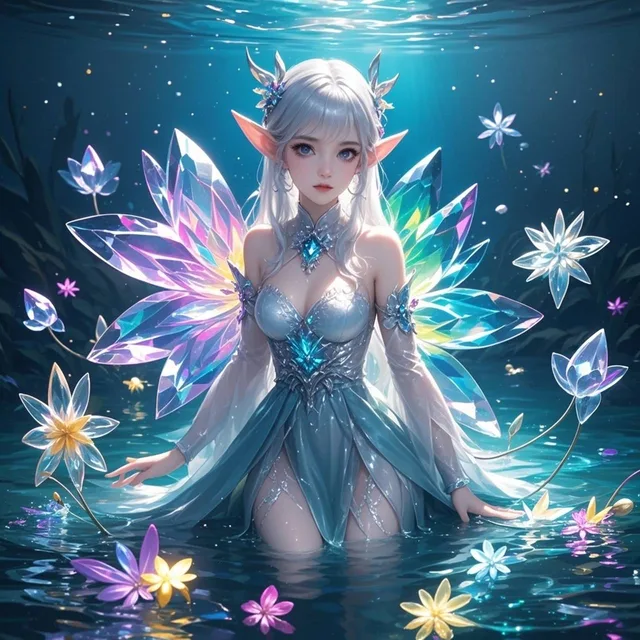 深海中的梦幻精灵海族公主、银色的发色 - 🌟イベント 第33弾
