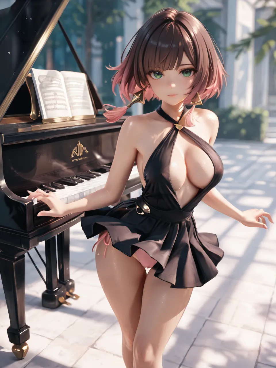 黒いドレスの彼女