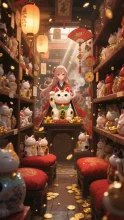 縁起物の招き猫·チャレンジ の投稿作品