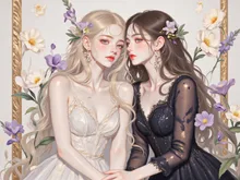 白と黒のドレス — ｉさんのAIイラスト