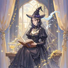 金の魔法を飲む午後 — 茶畑まつりさんのAIイラスト