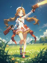 「悪いやつらは、デ〜ストローイ❣️」