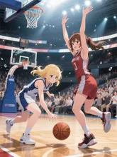 バスケの試合…Supp3.0高精度アニメ — アニメ風イラストのAIイラスト｜SUPPART